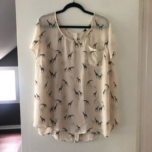 Torrid giraffe print blouse - plus size 4x